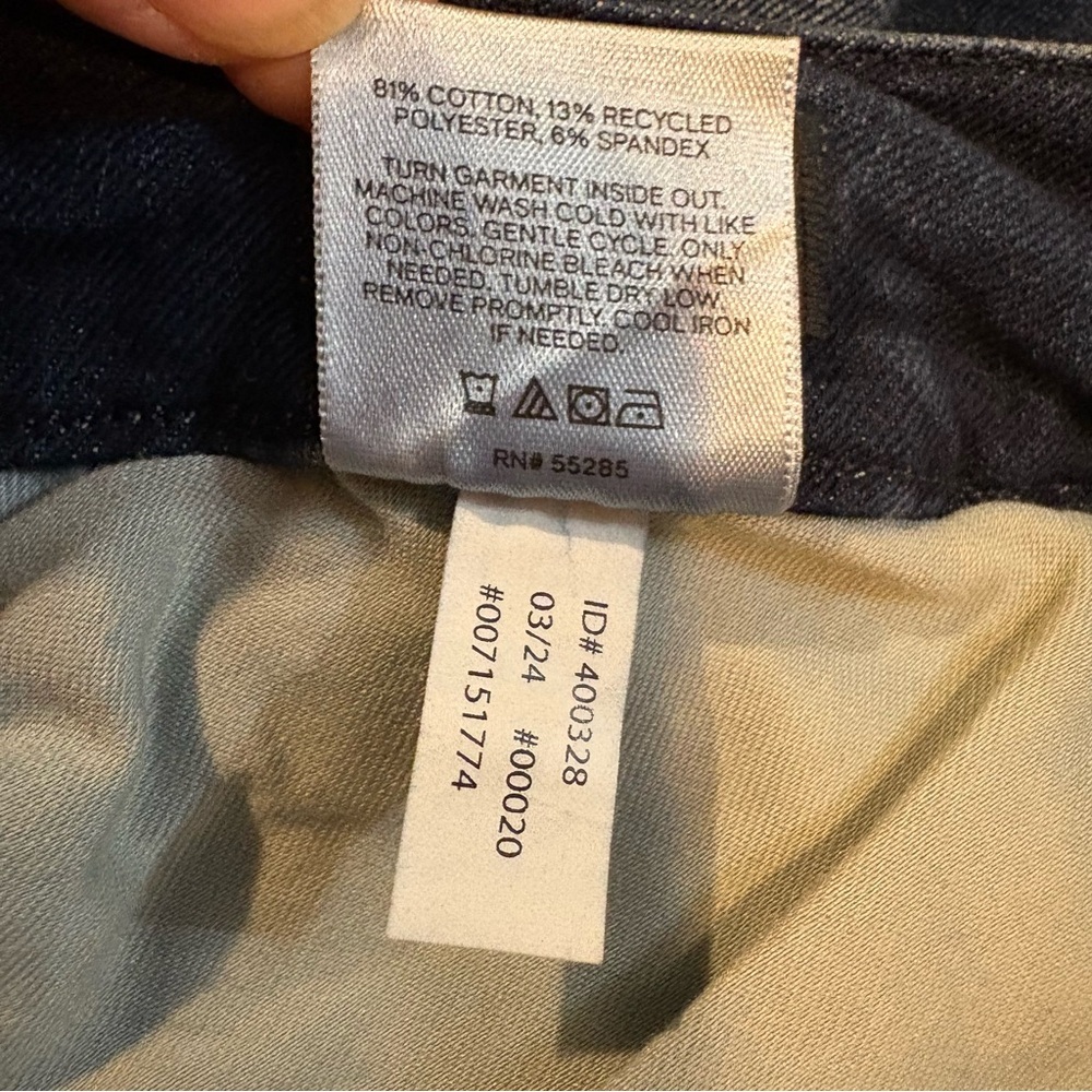 Express 70’s Flare Mid-Rise Dark Indigo Jeans - Medium Short Size 6/8/10 - Picture 7 of 10